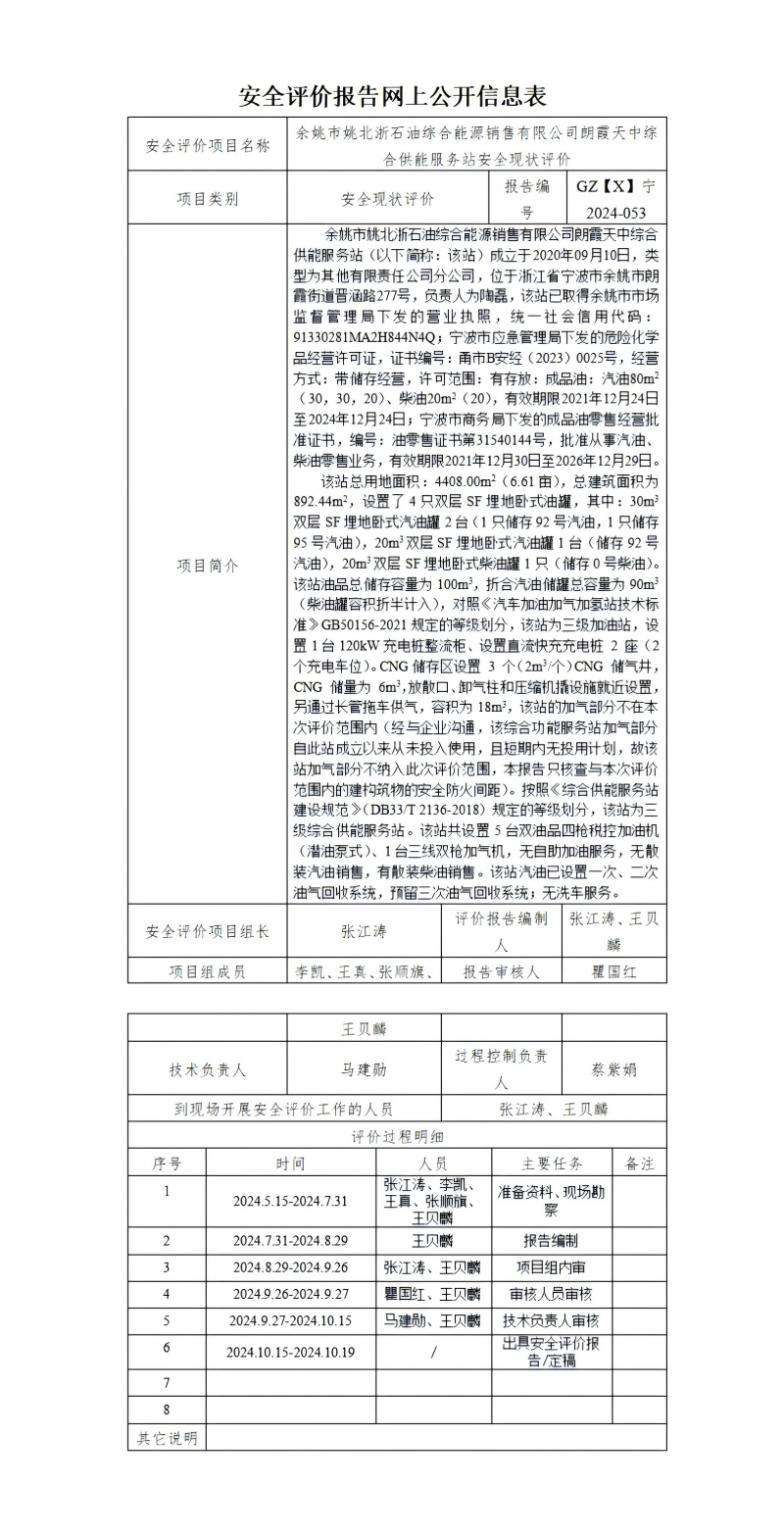 GZ【X】宁2024-053余姚市姚北浙石油综合能源销售有限公司朗霞天中综合供能服务站安全现状评价报告  安全评价报告网上公开信息表_01(1).png